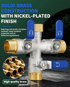 3 Way Hose Splitter, Heavy Duty Brass Garden Water Hose Splitter - Image 6