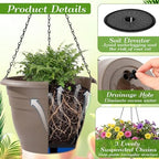 20 Pack Hanging Planter Basket 10 Inch with Drainage Tray - Image 3