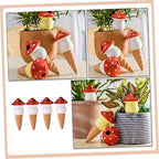 Ceramic Plant Watering Spikes 4 Piece Automatic Moisture Control Red - Image 5