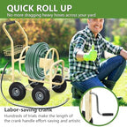 PayLessHere | Garden Hose Reel Cart | Holds Upto 300ft of 5/8" Hose | Tan - Image 5
