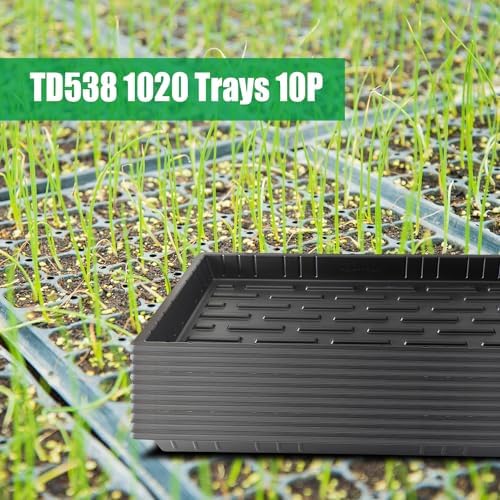 RooTrimmer 10 Pack 1020 Seed Starter Trays and 10 Pcs 72 Cell Plug Trays, Thick Durable Seedling Plastic Nursery Tray for TD538 1020 Tray Germination (10 Sets) - Image 4