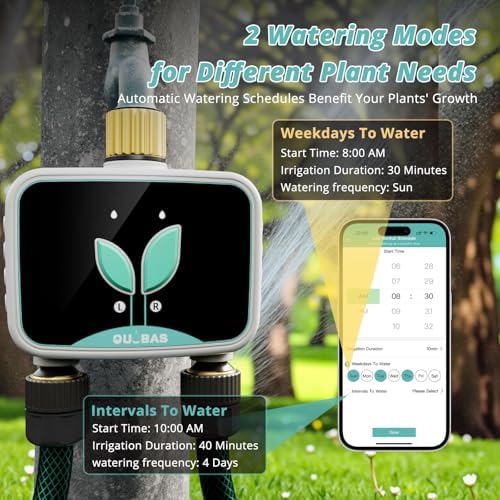 QUOBAS WiFi Water Timer for Garden Hose, 2 Zone Brass Smart Sprinkler Timer - Image 3
