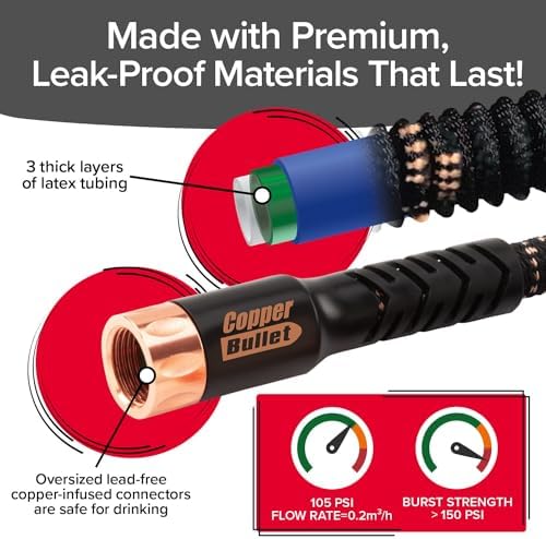 Pocket Hose 100 FT Copper Bullet Hose, 10-Pattern, 650psi - Image 4