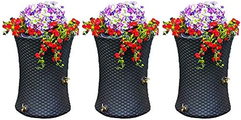 Good Ideas Impressions Nantucket Rain Water Collection Barrel, 3 Pack by GoodIdeas