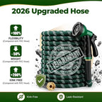 Garden Hose 150 ft, 2026 Upgraded Kink Free Flexible Water Hose 150ft With 10 Pattern Spray Nozzle, Leak-Proof, Portable, Ultra Lightweight & Durable Garden Hose for Yard, Lawn, Outdoor (DarkGreen) - Image 2