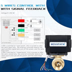 1" Brass Motorized Ball Valve - 5 Wire Electric Water Valve with Full Port, 9-24V DC Automatic Ball Valve, Compatible with Signal Feedback, IP67 - Image 4