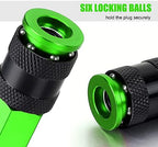 Aluminum Air Fittings, 1/4" NPT, 25 Pieces, Green - Image 4