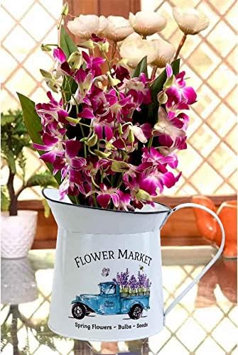 White with Blue Truck 'Flower Market' Pitcher - Image 2