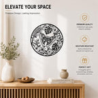 Butterfly Leaves Metal Wall Art for bedroom decor with classic display mood - Image 3