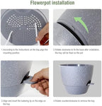 WSMKSZ 12/10/9 inch Self Watering Pots for Indoor Outdoor Plants, Set of 3 - Image 4