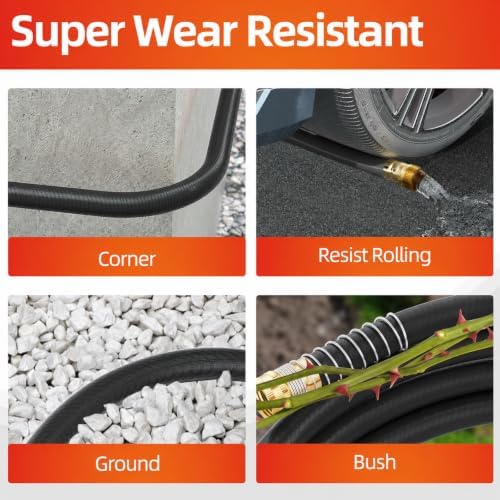 SPECILITE Garden Water Hose 75 ft x 3/4", Heavy Duty & Kink-less, Black - Image 4