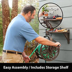 Liberty Garden 710 Navigator Rotating Garden Hose Reel, Holds 125-Feet of 5/8-Inch Hose - Bronze - Image 4