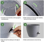 SwinDuck 10 Inch Self Watering Hanging Pots, 2 Pack Hanging Planters with 40oZ Deep Reservior for Indoor Outdoor Plants Flowers, Grey - Image 4
