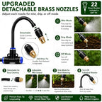 66FT 5/16" Garden Watering Kit with 22 Brass Nozzles - Image 3