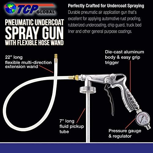 TCP Global Air Undercoating Spray Gun with Gauge, Includes 22" Long Wand - Image 2