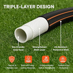 50FT x 5/8'' Flexible Garden Hose, No-Kink Rubber Water Hose, W.P. 200 PSI - Image 4