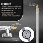 TCP Global Air Undercoating Spray Gun with Gauge, Includes 22" Long Wand - Image 3