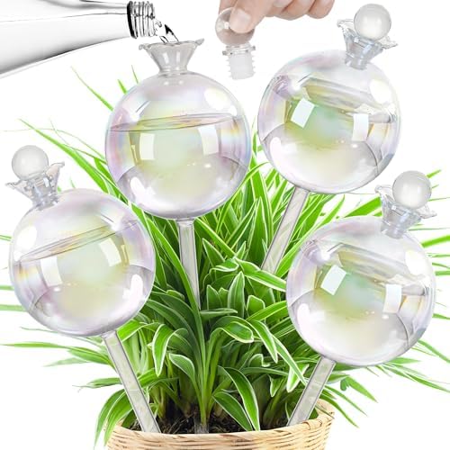 17 oz Extra Large Plant Self Watering Globes, 4 Pack Watering Bulbs by JXWENBYX