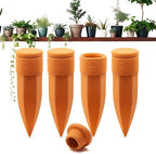 The Olla Company Terracotta Watering Spikes with Lids, Small 4 Pack by TheOllaCompany