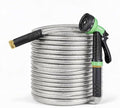 75FT Heavy-Duty Stainless Steel Garden Hose with Spray Nozzle, No-Kink Design by TackMind