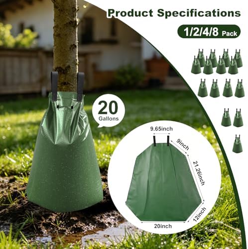 20 Gallon Tree Watering Bag, PVC Tree Watering Bags Slow Release, Durable UV-Resistant, Drip Irrigation Bag for Newly Planted Trees & Garden Care (4) - Image 6