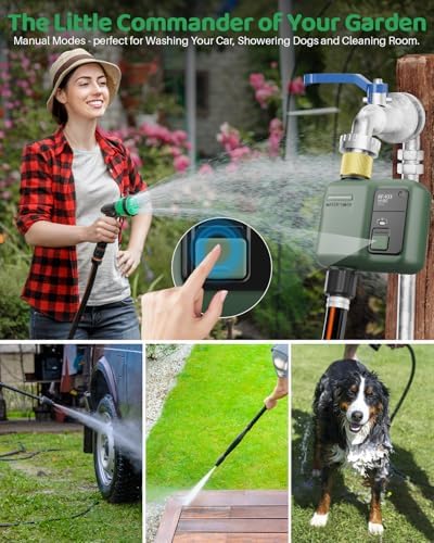 WiFi Water Timer for Garden Hose, 2 Pc Smart Sprinkler Controller with 984ft RF Range, Smart Lawn Watering System Irrigation Timer, APP/Voice Control, Rain Delay, Manual Irrigation (Brass Inlet) - Image 7