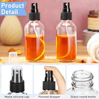 Yungyan 100 Pcs 4 oz Mini Glass Spray Bottles Empty Small Essential Oil Bottles Fine Mist with 3 Funnel 5 Dropper Cleaning Brush for Hair Travel Plants Perfumes(Clear) - Image 4