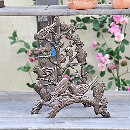Sungmor Brown Bird Water Hose Holder, Wall Mount Garden Hose Hanger, Heavy Duty Cast Iron Hose Reel Wall Mounted, Indoor Outdoor Watering Hose Wall Hook, Yard Balcony Water Pipe Storage Rack Butler - Image 3
