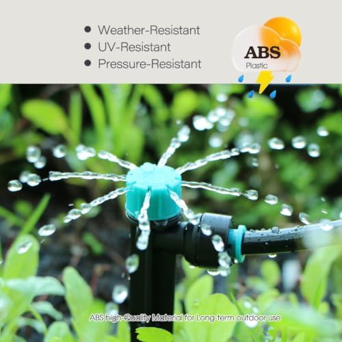 100PCS 13cm Steke 8-Hole adjustable Dropper Sprinkler for 1/4 inch Irrigation Tubing Quick Connect Drip Irrigation, OD-6mm Drip Emitters, Watering System Nozzle - Image 5
