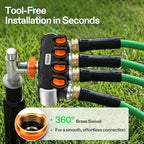 VIVOSUN Garden Hose Splitter 4 Way, Heavy Duty Water Hose Connector 3/4", Water Hose Manifold, Faucet Adapter with Comfortable Rubberized Grip for Drip Irrigation, Lawns (Pack of 2) - Image 5