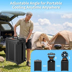 WESTTREE 30L Portable Misting Fan, 4-in-1 Mist Portable Rechargeable Battery Spray Fan with 90° Auto-Oscillating,8 Level Spray Mode & 4 Speed Wind,Timer Cooling Mist Fan for Patio,Garden & Outdoor T32 - Image 5
