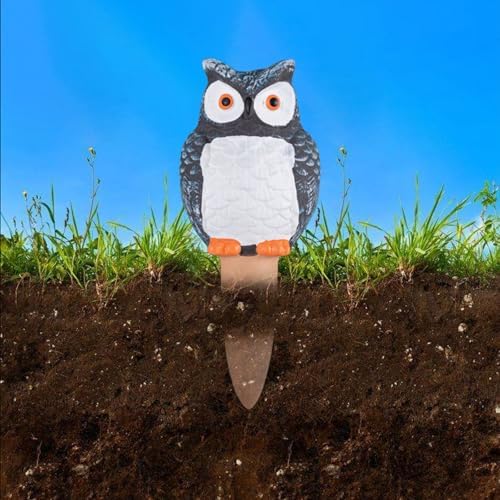 of 4 Large Owl Shaped Ceramic Plant Watering Stakes Automatic Drip Irrigation Spikes for Indoor Outdoor Garden Decor Plant Watering Bulbs - Image 6