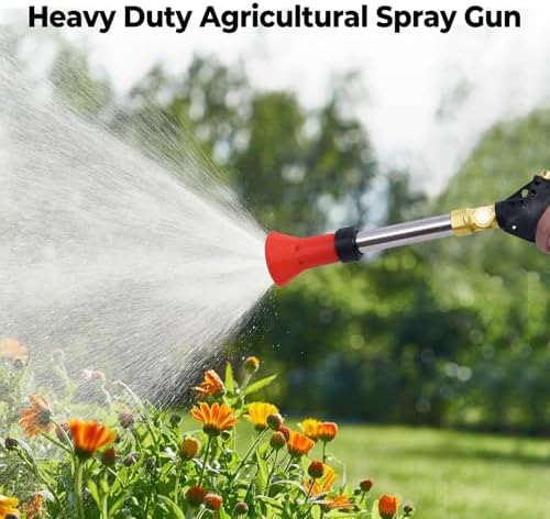 Heavy Duty Adjustable Spray Gun, 3/8"Brass Hose Barb, Agricultural Spray Gun-Up to 5.5GPM, 400 PSI - Image 2