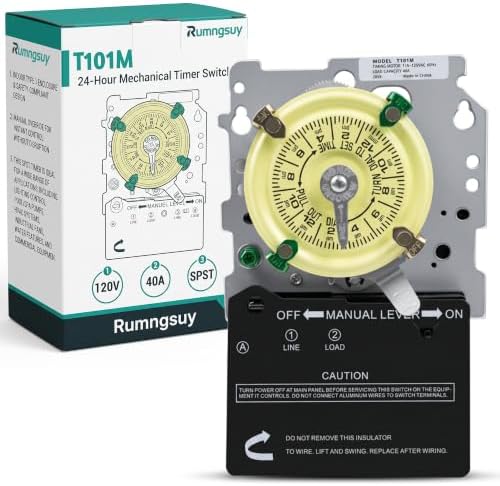 T101M Pool Timer Mechanism Only, Pool Pump Timer, 120V 40A SPST by Rumngsuy