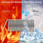 304 Stainless Steel Garden Hose, 100 ft Metal Garden Hose with 3/4" Connector Fittings and Sprayer, Heavy Duty Kink Free Flexible Outdoor Water Hose, Green - Image 6
