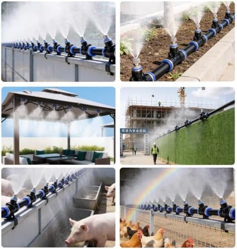 Automatic Irrigation Spray Kit for Cooling System – Adjustable Nozzle & Hose for Fence/Farm Use, Indoor/Outdoor Mist Sprayer for Efficient Cooling - Image 7