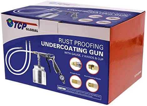 TCP Global Air Undercoating Spray Gun with Gauge, Suction Feed Cup - Image 6