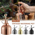 Watering Can Watering Can for Indoor Plants Mini Vintage Pot Copper Flower Bottle for Outdoor and House(Black) - Image 3