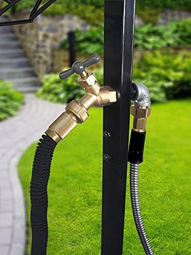 Artigarden Garden Hose Holder Stand with Brass Spigot Faucet Freestanding - Image 3