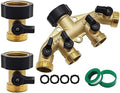 Twinkle Star Heavy Duty Brass Shut Off Valve | 4 Way Garden Hose Splitter by TwinkleStar