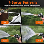 RESTMO Garden Hose Nozzle, Heavy Duty Water Hose Sprayer Nozzle, Silver - Image 4