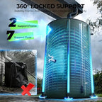 SKM Collapsible Rain Barrel with Spigots & Overflow Kit, 100 Gallon, Green - Image 2