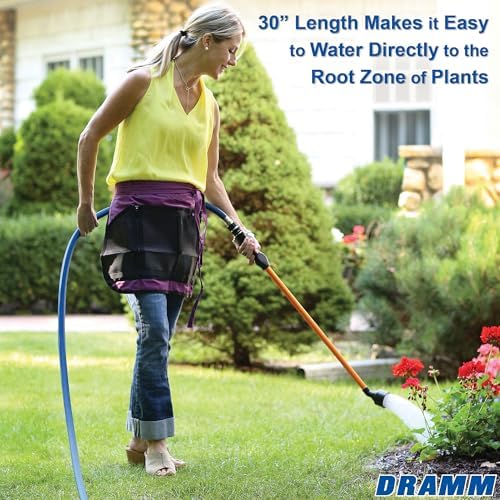 Dramm One Touch Rain Wand Watering Wand – 30 Inch Garden Watering Wand with Thumb Control Valve – Gentle Shower Spray for Plants, Flower Beds & Hanging Baskets – Blue - Image 5