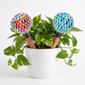 Mosaic Watering Globes 2 Pack Self Watering Spikes Red by Chonsun