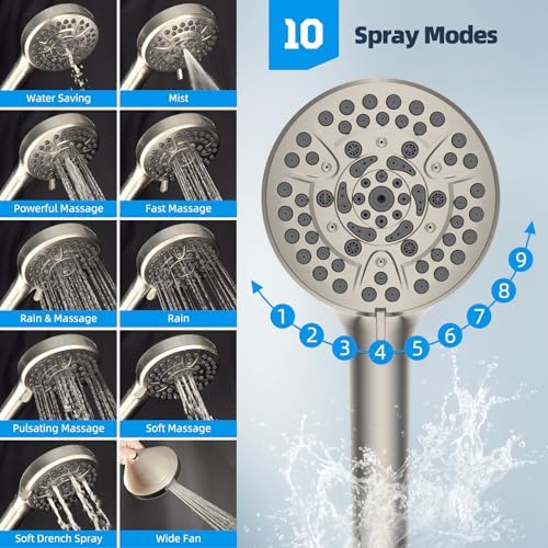 Hibbent All Metal cUPC Certified High Pressure Rainfall 8'' Shower Head - Image 5