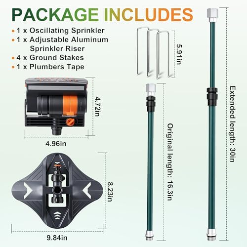 Oscillating Sprinkler with Aluminum Riser(Triangular) - Image 3
