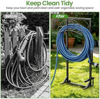 Garden Hose Holder, Heavy Duty Freestanding Hose Stand Holds 160FT with 4-Spike Stable Base, Metal Hose Hanger with Storage Basket for Yard, Lawn, Garden - Image 5