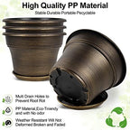 Fodetyff Planters-Plant-Pots-Indoor-Outdoor, 13 inch 4 Pack Gold - Image 4