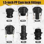 Pelopy 6 Pcs 1.5 Inch Black Cam Lock Fittings Kit - Image 2