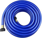 Darnassus PVC Garden Hose 1/2 Inch, 50 FT Flexible Water Hose Blue with Male and Female Plastic Fittings - No Leaking and Lightweight for Household Outdoors Lawns Patio by Darnassus